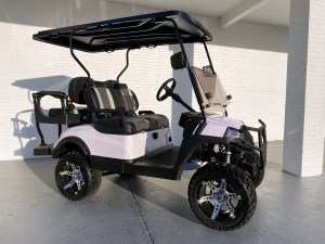 White Renegade Recon Lithium Golf Cart 01